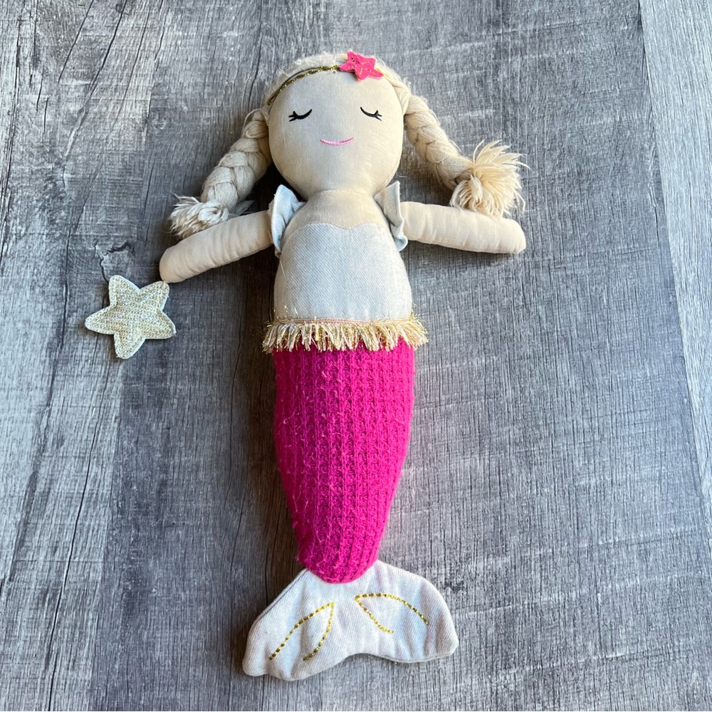 Mud Pie Mermaid Baby Doll 17" Blonde hair
